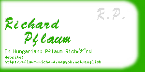 richard pflaum business card